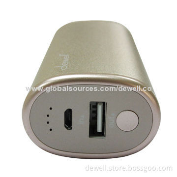 Large capacity, cylinder shape metal case power bank for iPhone, Samsung & tablet PCNew